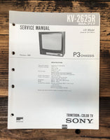 Sony KV-2625R TV  Service Manual *Original*