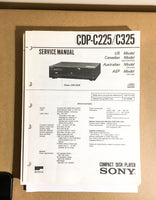 Sony CDP-C225 -C325 CD Player  Service Manual *Original* #1