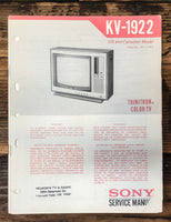 Sony KV-1922 TV  Service Manual *Original*