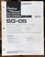 Pioneer SG-05 Equalizer  Service Manual *Original*