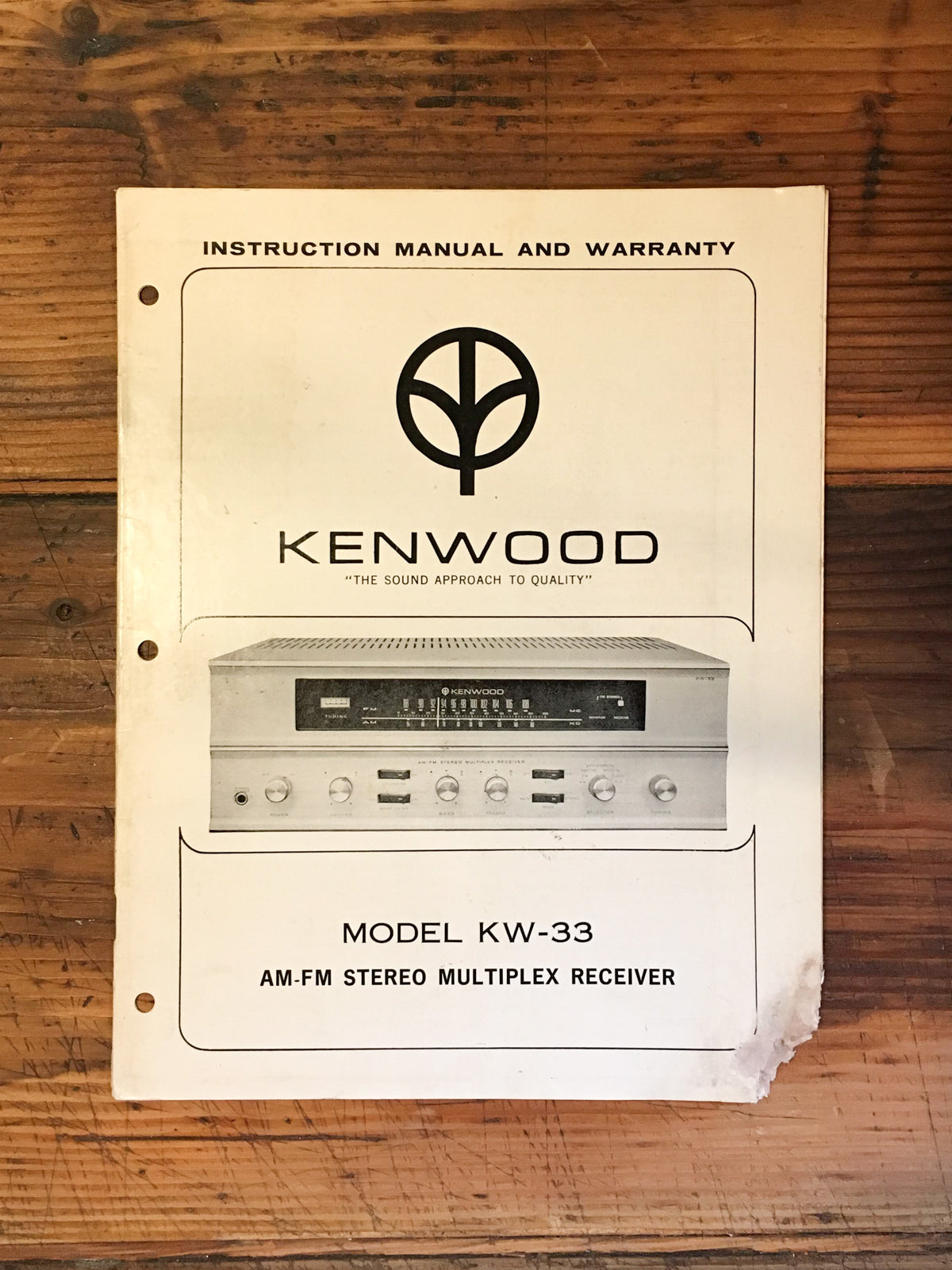 Kenwood KW-33  Service Manual *Original* #2