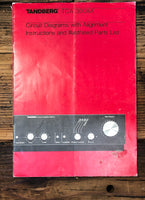 Tandberg TCA-3008A TCA3008A Preamp / Control Amp  Fold Out Schematic *Original*