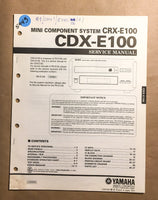 Yamaha CDX-E100 CD Player  Service Manual *Original*