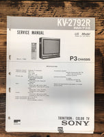 Sony KV-2792R TV  Service Manual *Original*