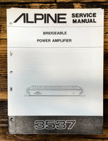 Alpine Model 3537 Power Amplifier  Service Manual *Original*