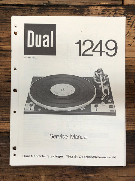 Dual Model 1249 Record Player / Turntable  Service Manual *Original*