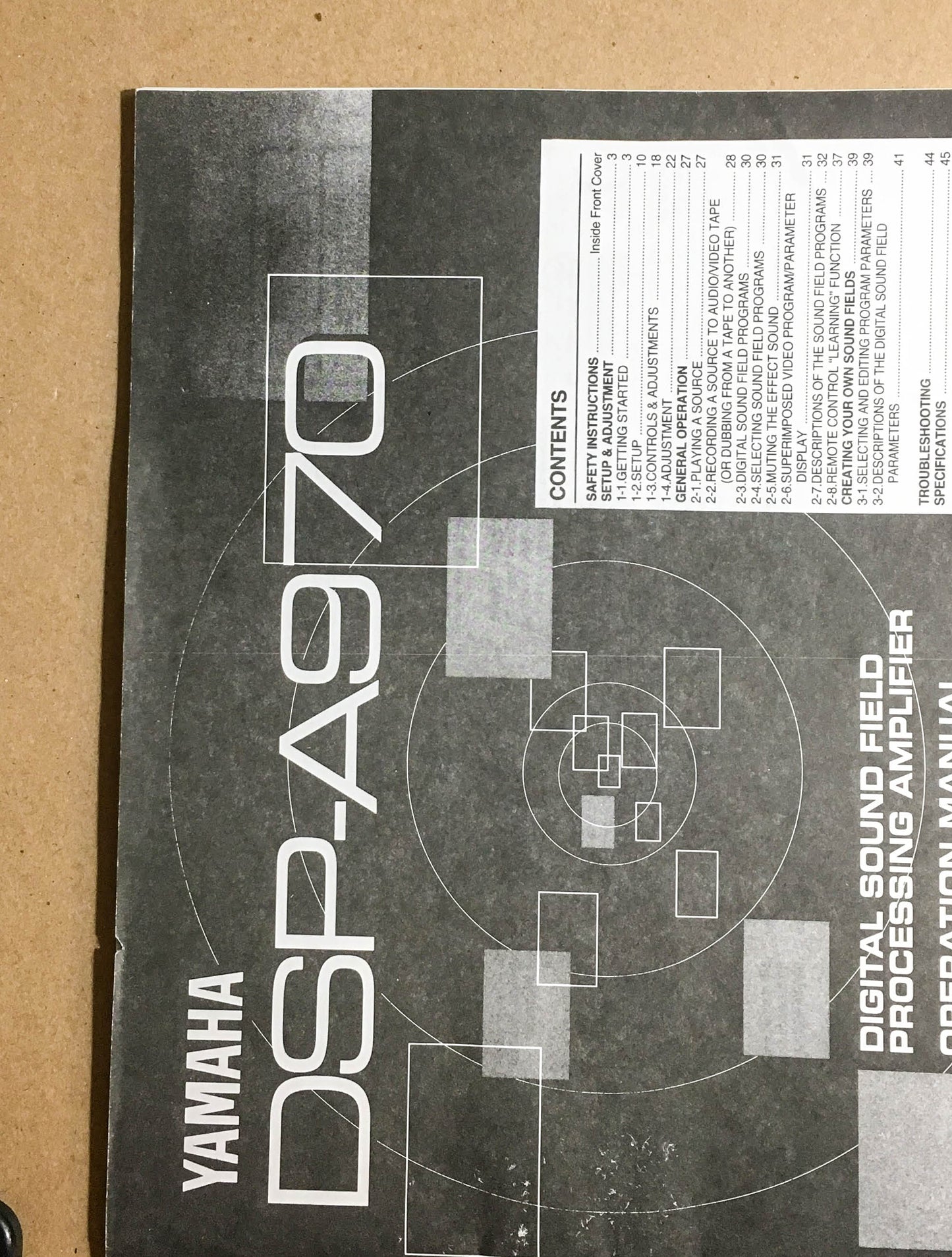 Yamaha  DSP-A970 Processor Amplifier  Owners Manual *Original*