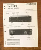 Kenwood LVD-320 CD CDV LD Player  Service Manual *Original*
