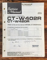 Pioneer CT-W402R CT-W420R Cassette Deck  Service Manual *Original*