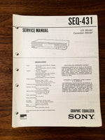 Sony SEQ-431 Equalizer Service Manual *Original* #1