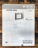 Sony KV-1947RX TV  Adjustment Manual *Original* #1