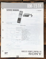 Sony RM-151K Remote Control  Service Manual *Original*