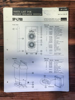 Sansui SP-L700 Speaker Parts List Manual *Original*