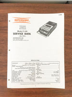 Superscope / Marantz C-102 Cassette Service Manual *Original*