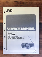 JVC Model 3050 Portable TV Service Manual *Original*