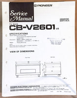 Pioneer CB-V2601 Audio Rack Service Manual *Original*