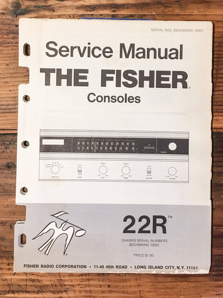 Fisher Model 22R Receiver Service Manual *Original*