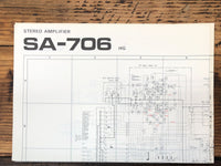 Pioneer SA-706 Amplifier  Service Manual *Original*