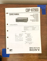 Sony CDP-H7900 CD Player Service Manual *Original*