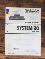 Teac System 20 Audio Mixer  Service Manual *Original*