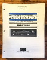 Sansui TU-505 Tuner Service Manual *Original*