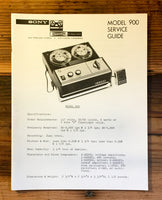 Sony Model 900 Tape Recorder Service Manual *Original*