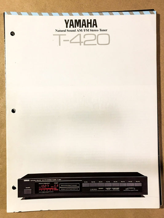 Yamaha T-420 Tuner  Dealer Brochure *Original*