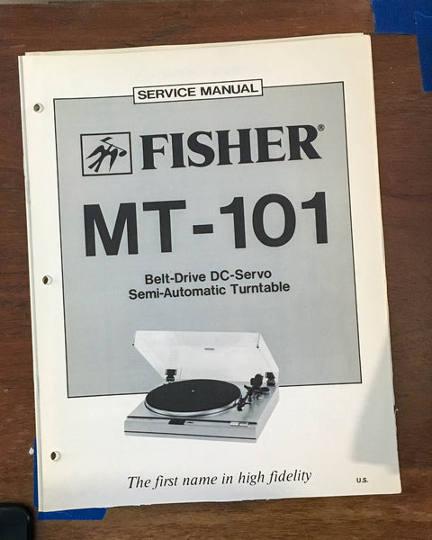 Fisher MT-101 Record Player / Turntable Service Manual *Original*
