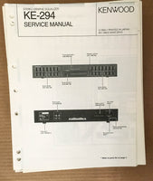 Kenwood KE-294 Equalizer Service Manual *Original*