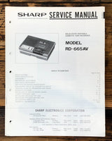 Sharp RD-665AV -665 AV Cassette Service Manual *Original*