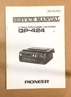 Pioneer QP-424 Car Stereo  Service Manual *Original*