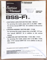 Pioneer BSS-F1 SURROUND SOUND CHAIR Service Manual *Original*