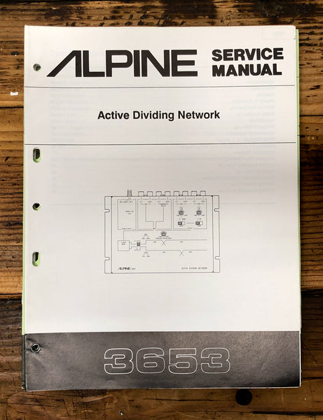 Alpine Model 3653 Dividing Network  Service Manual *Original*