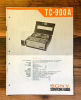 Sony TC-900A Tape Recorder Service Manual *Original*