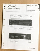 Kenwood KX-49C Cassette Tape Deck  Service Manual *Original*