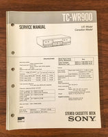 Sony TC-WR900 Tape Cassette Service Manual *Original*