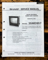 Sharp 35MD957 TV / Television Service Manual *Original*