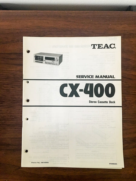 TEAC CX-400 Cassette Service Manual *Original*