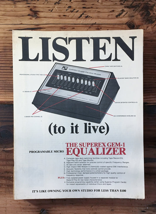 Superex GEM-1 Equalizer Dealer Ad / Brochure *Original*
