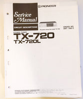 Pioneer TX-720 / TX-720L Tuner Service Manual *Original*