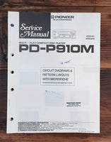 Pioneer PD-P910M CD Player 1 Service Manual *Original*