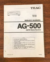 Teac AG-500 RECEIVER Service Manual *Original*