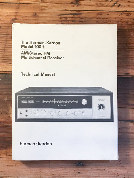 Harman Kardon HK 100+ 100 Plus Receiver Service Manual *Original*