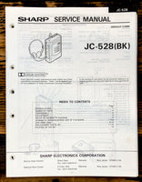 Sharp JC-528 Cassette Service Manual *Original*