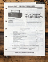 Sharp WQ-CD66 WQ-CD120 Radio Service Manual *Original*