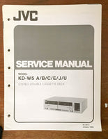 JVC KD-W5 Cassette Deck  Service Manual *Original*