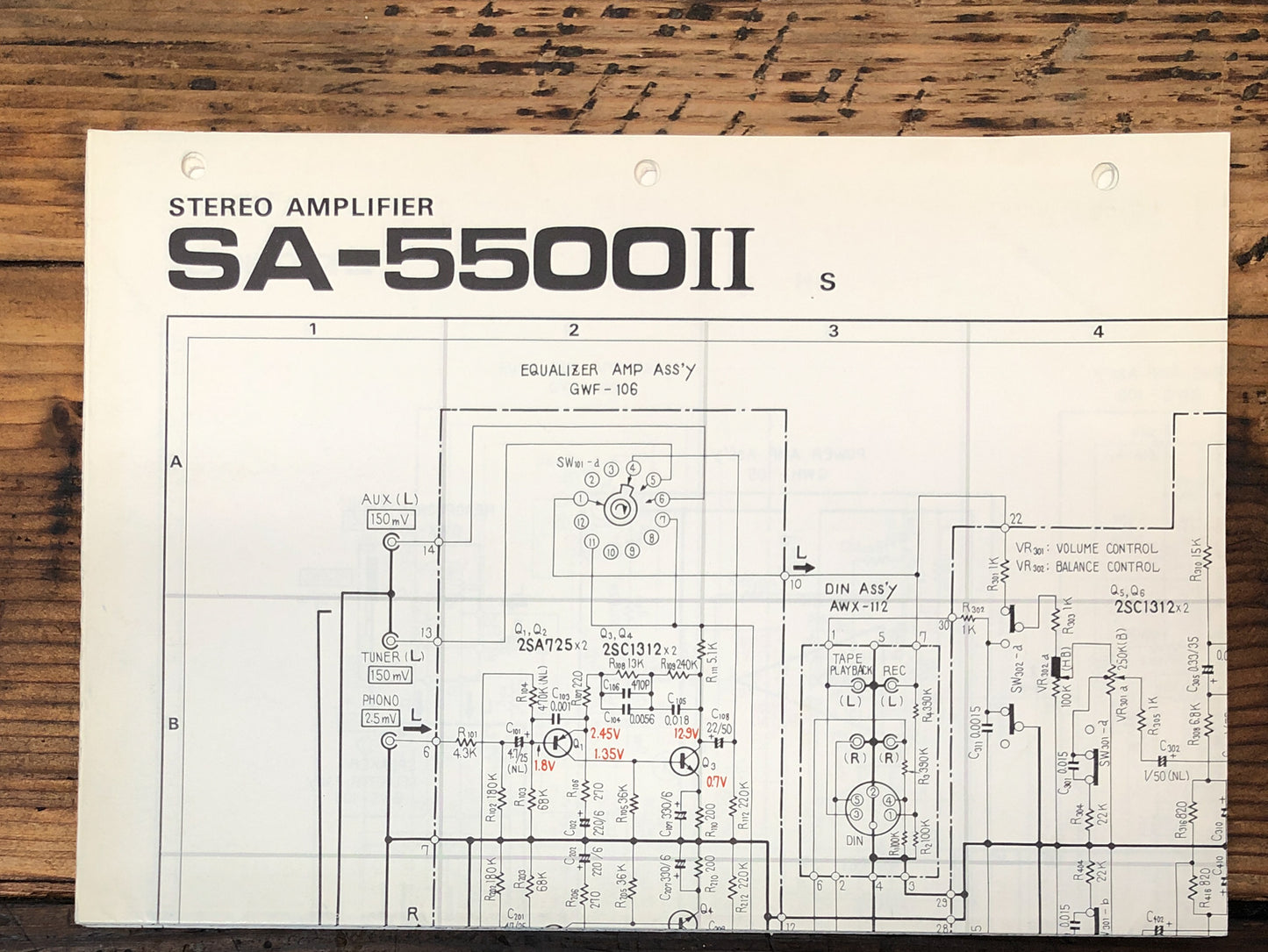 Pioneer SA-5500 II S Amplifier  Service Manual *Original*