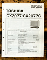 Toshiba CX2077 CX2077C TV Television Service Manual *Original*