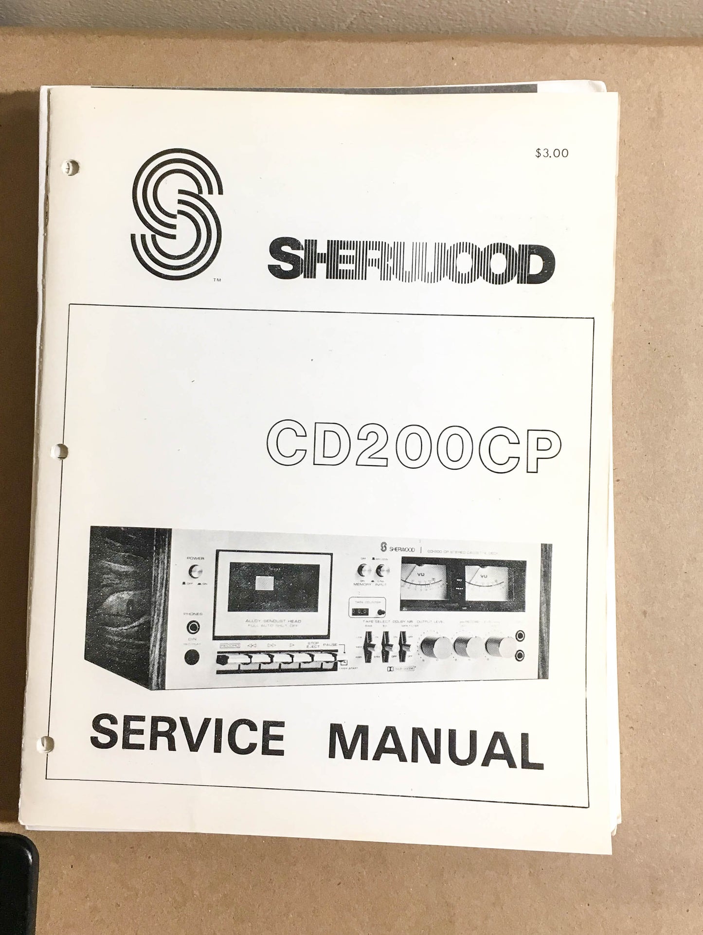 Sherwood CD2000CP Cassette  Service Manual *Original*
