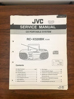JVC RC-X320BK RC-X320 BK RADIO / BOOMBOX Service Manual *Original*